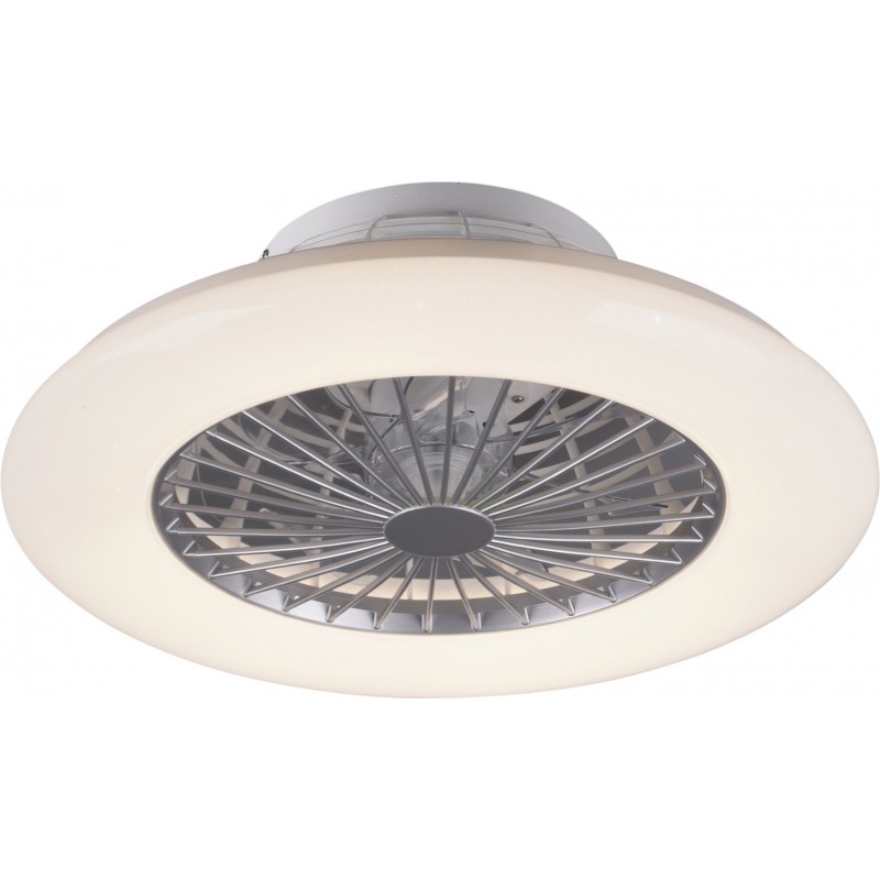 165,95 € Envoi gratuit | Ventilateur de plafond avec lumière Reality Stralsund 30W Ø 50 cm. Effet étoile. LED RGBW multicolore à intensité variable. Télécommande Plastique et polycarbonate. Couleur gris