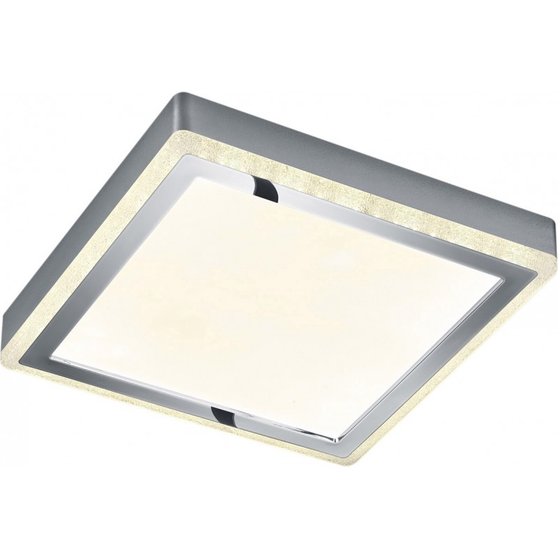 68,95 € Free Shipping | Ceiling lamp Reality Slide 12W 3000K Warm light. 25×25 cm. Dimmable multicolor RGBW LED. Remote control. Ceiling and wall mounting Living room and bedroom. Modern Style. Plastic and Polycarbonate. White Color