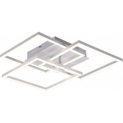 129,95 € Free Shipping | Ceiling lamp Reality Mobile 28W Rectangular Shape 42×39 cm. Integrated multicolor RGBW LED. Directional light. Remote control Living room and bedroom. Modern Style. Metal casting. White Color