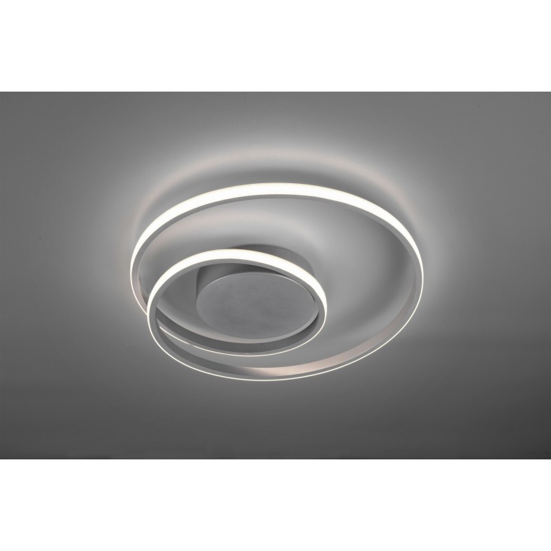 73,95 € Free Shipping | Indoor ceiling light Reality Zibal 22W 3000K Warm light. Ø 39 cm. Integrated LED. Ceiling and wall mounting Living room and bedroom. Modern Style. Metal casting. Gray Color