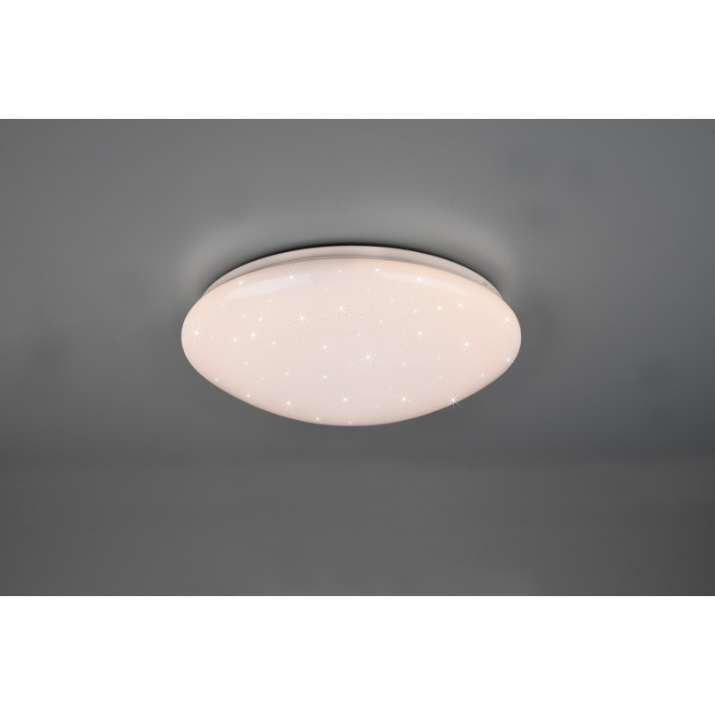 46,95 € Free Shipping | Hanging lamp Reality Lukida 18W Ø 38 cm. Star effect. Dimmable multicolor RGBW LED. Remote control Living room and bedroom. Modern Style. Plastic and polycarbonate. White Color