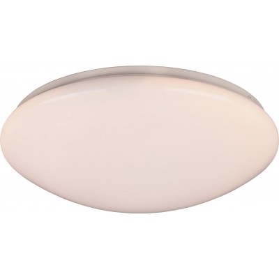 51,95 € Free Shipping | Indoor ceiling light Reality Lukida 18W Round Shape Ø 38 cm. Dimmable multicolor RGBW LED. Remote control Living room and bedroom. Modern Style. Plastic and Polycarbonate. White Color