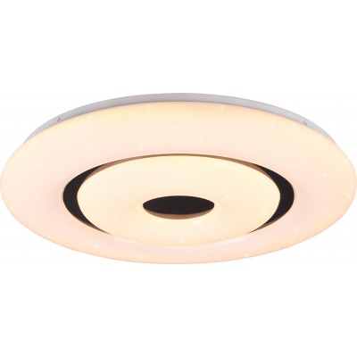 139,95 € Free Shipping | Indoor ceiling light Reality Rana 22W Round Shape Ø 50 cm. Star effect. Dimmable multicolor RGBW LED. Remote control. WiZ Compatible Living room and bedroom. Modern Style. Plastic and Polycarbonate. White Color