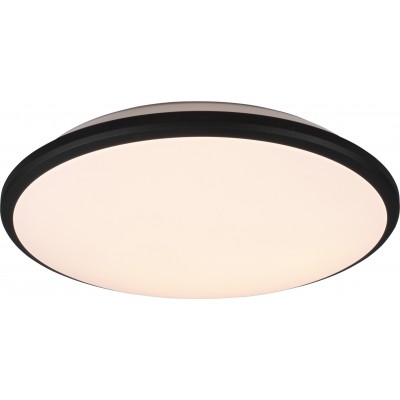 29,95 € Free Shipping | Indoor ceiling light Reality Limbus 21W 3000K Warm light. Ø 34 cm. Integrated LED. Ceiling and wall mounting Living room and bedroom. Modern Style. Plastic and polycarbonate. Black Color