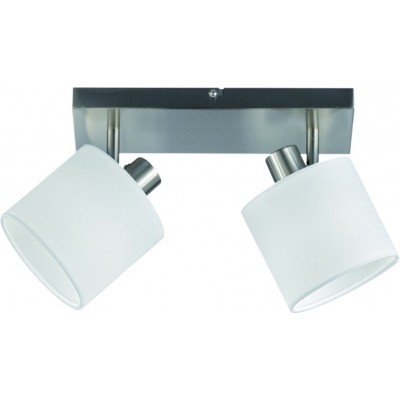 41,95 € Free Shipping | Indoor spotlight Reality Tommy 28×19 cm. Ceiling and wall mounting Living room and bedroom. Modern Style. Metal casting. Matt nickel Color