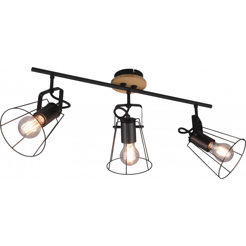 74,95 € Spedizione Gratuita | Lampada da soffitto Reality Jaipur 62×31 cm. Montaggio a soffitto e parete Soggiorno e camera da letto. Stile moderno. Metallo. Colore nero