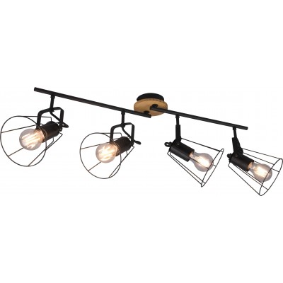 99,95 € Free Shipping | Ceiling lamp Reality Jaipur 83×31 cm. Directional light. Ceiling and wall mounting Living room and bedroom. Modern Style. Metal casting. Black Color