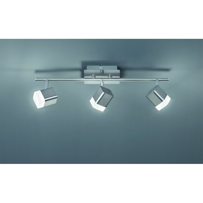 56,95 € Free Shipping | Indoor spotlight Reality Roubaix 4W 3000K Warm light. 48×15 cm. Integrated LED. Ceiling and wall mounting Living room and bedroom. Modern Style. Metal casting. Matt nickel Color