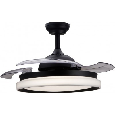 235,95 € Free Shipping | Ceiling fan with light Philips Bliss 63W Round Shape Ø 51 cm. DC Direct Current Motor Living room, dining room and office. Design Style. Black Color