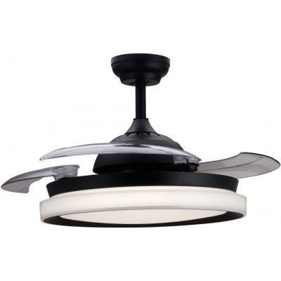 Ceiling fan with light Philips Bliss 63W Round Shape Ø 51 cm. DC Direct Current Motor Living room, dining room and office. Design Style. Black Color