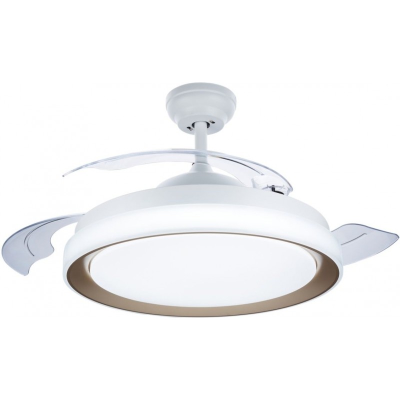 224,95 € Spedizione Gratuita | Ventilatore da soffitto con luce Philips Bliss 63W Ø 51 cm. CC Motore a corrente continua Colore bianca e d'oro