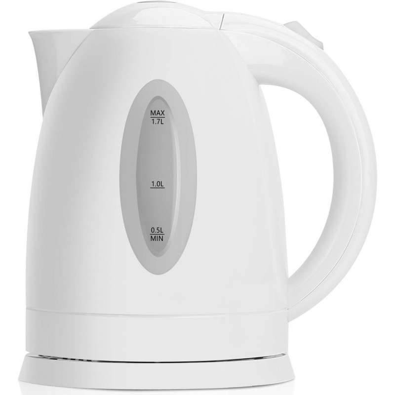 17,95 € Free Shipping | Kitchen appliance 2200W 23×22 cm. Electric water kettle. Auto power off and boil dry protection system. 1.7 liters PMMA. White Color