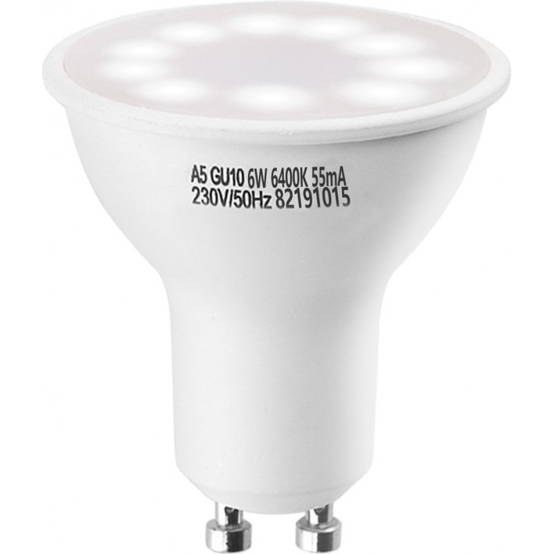 7,95 € Kostenloser Versand | 5 Einheiten Box LED-Glühbirne 6W GU10 LED Ø 5 cm. Weiß Farbe