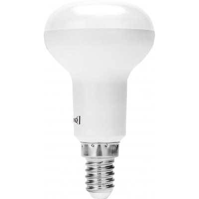 Caixa de 5 unidades Lâmpada LED 7W E14 LED R50 3000K Luz quente. Ø 5 cm. Alumínio e Plástico. Cor branco