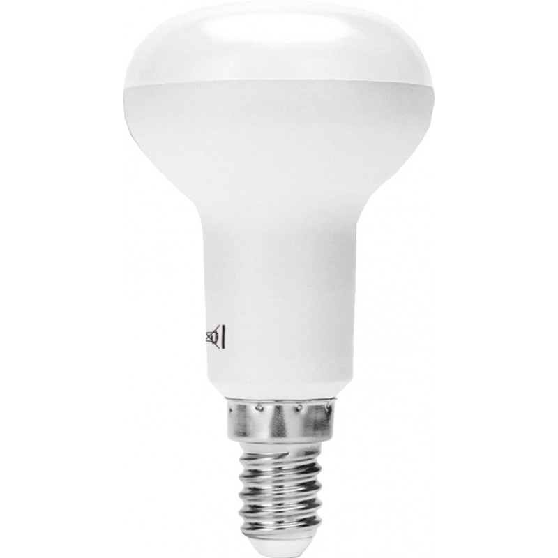 11,95 € Free Shipping | 5 units box LED light bulb 7W E14 LED R50 3000K Warm light. Ø 5 cm. Aluminum and Plastic. White Color