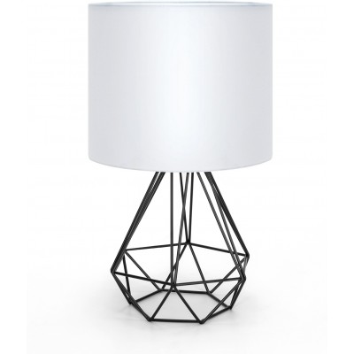 Lampada da tavolo 40W 32×18 cm. Stile retrò e industriale. Acciaio. Colore bianca