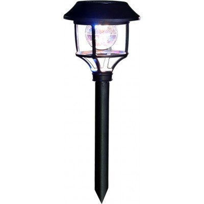 22,95 € Free Shipping | Luminous beacon 0.3W 42×12 cm. RGB multicolor solar lamp. Waterproof. Constant or intermittent lighting mode PMMA and Polycarbonate. Black Color