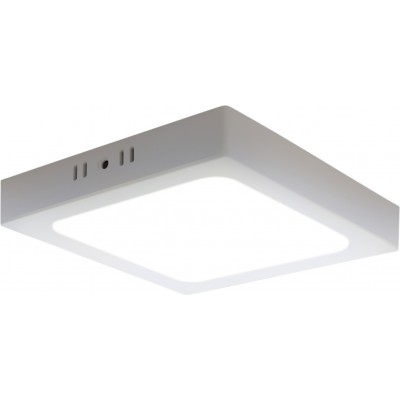 7,95 € Free Shipping | Indoor ceiling light 18W 4000K Neutral light. Square Shape 23×23 cm. LED ceiling lamp White Color