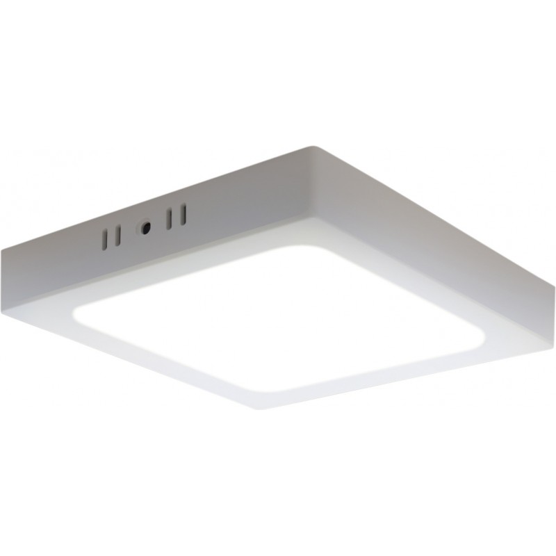 6,95 € Envio grátis | Luz de teto interna 18W 4000K Luz neutra. 23×23 cm. Lâmpada de teto LED Cor branco