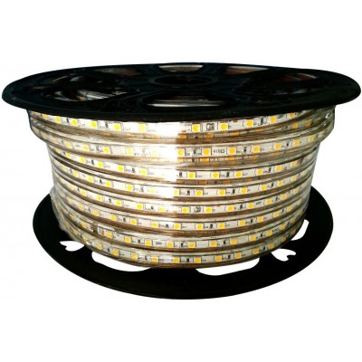 Tira e mangueira de LED 360W 3000K Luz quente. 5000×1 cm. Fita LED de alta pressão. 50 metros PMMA