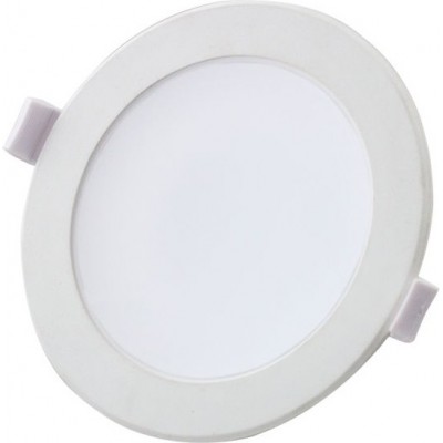 Recessed lighting 10W 6000K Cold light. Round Shape Ø 11 cm. LED downlight. Ceiling mountable Aluminum and Plastic. White Color