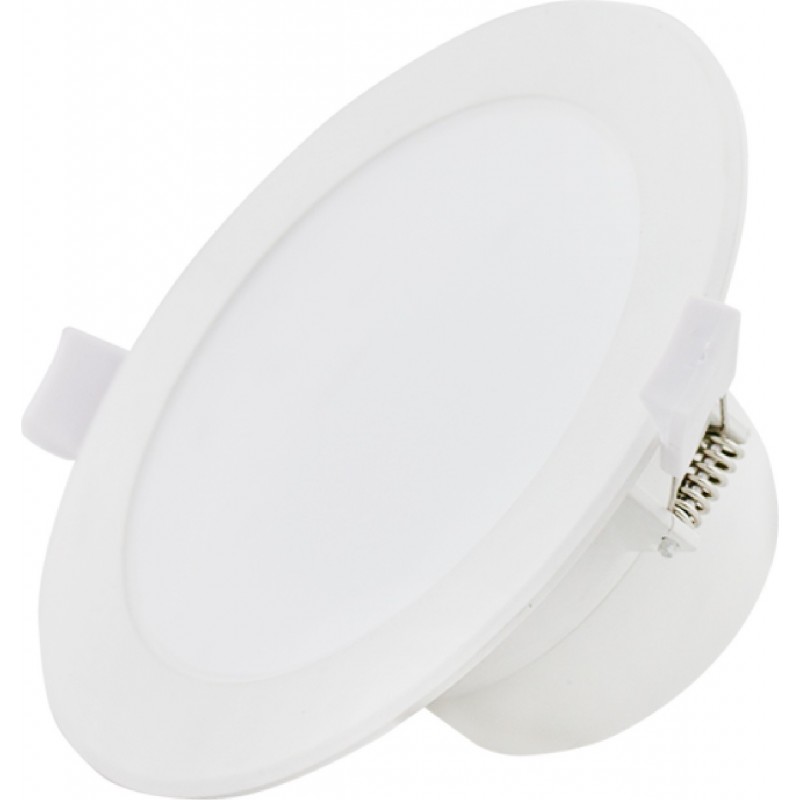 5,95 € Free Shipping | Recessed lighting 15W 4000K Neutral light. Round Shape Ø 14 cm. LED downlight. Ceiling mountable Aluminum and Plastic. White Color