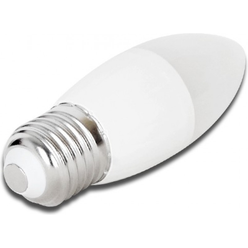 8,95 € Free Shipping | 5 units box LED light bulb 6W E27 Ø 3 cm. LED candle White Color