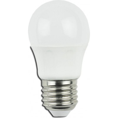 6,95 € Kostenloser Versand | 5 Einheiten Box LED-Glühbirne 4W E27 LED G45 3000K Warmes Licht. Sphärisch Gestalten Ø 4 cm. geführter Ballon Weiß Farbe