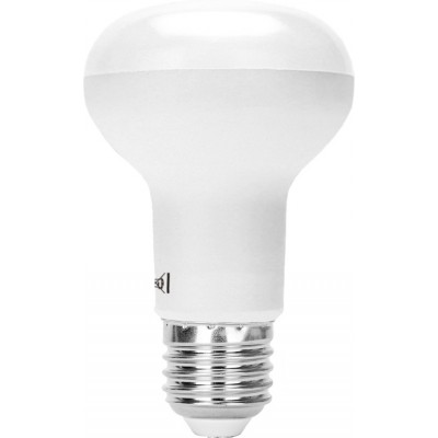 Caixa de 5 unidades Lâmpada LED 9W E27 LED R63 3000K Luz quente. Ø 6 cm. Alumínio e Plástico. Cor branco