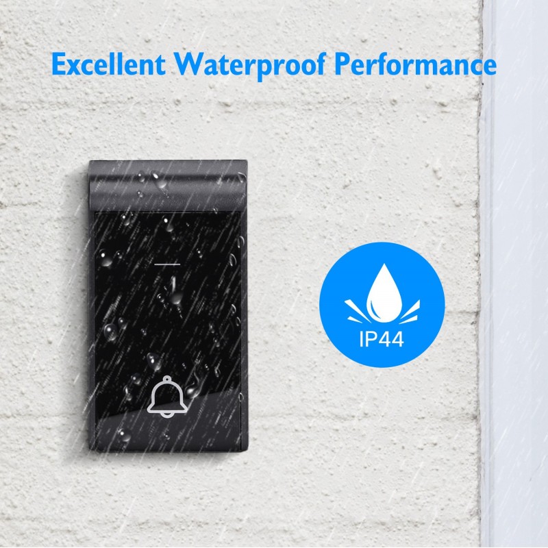 74,95 € Free Shipping | 5 units box Home appliance 0.6W Outdoor doorbell. Wireless and waterproof. 36 Melodies. 2 Receivers and 1 Transmitter ABS and Acrylic. White and black Color