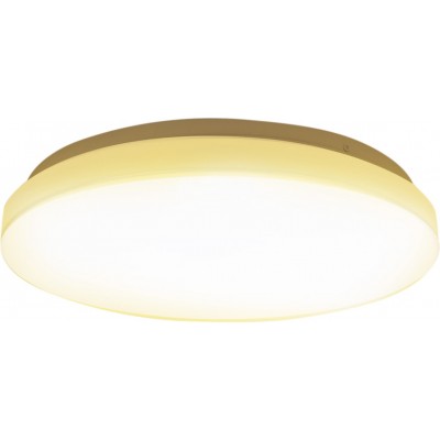 9,95 € Spedizione Gratuita | Plafoniera da interno 12W 3000K Luce calda. Ø 25 cm. Lampada da soffitto a LED Metallo e policarbonato. Colore bianca