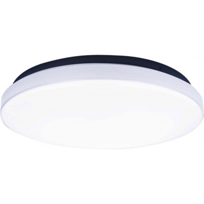 10,95 € Free Shipping | Indoor ceiling light 12W 6500K Cold light. Round Shape Ø 25 cm. LED ceiling lamp Metal casting and Polycarbonate. White Color
