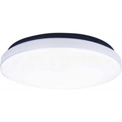 9,95 € Envio grátis | Luz de teto interna 12W 6500K Luz fria. Ø 25 cm. Lâmpada de teto LED Metais e policarbonato. Cor branco