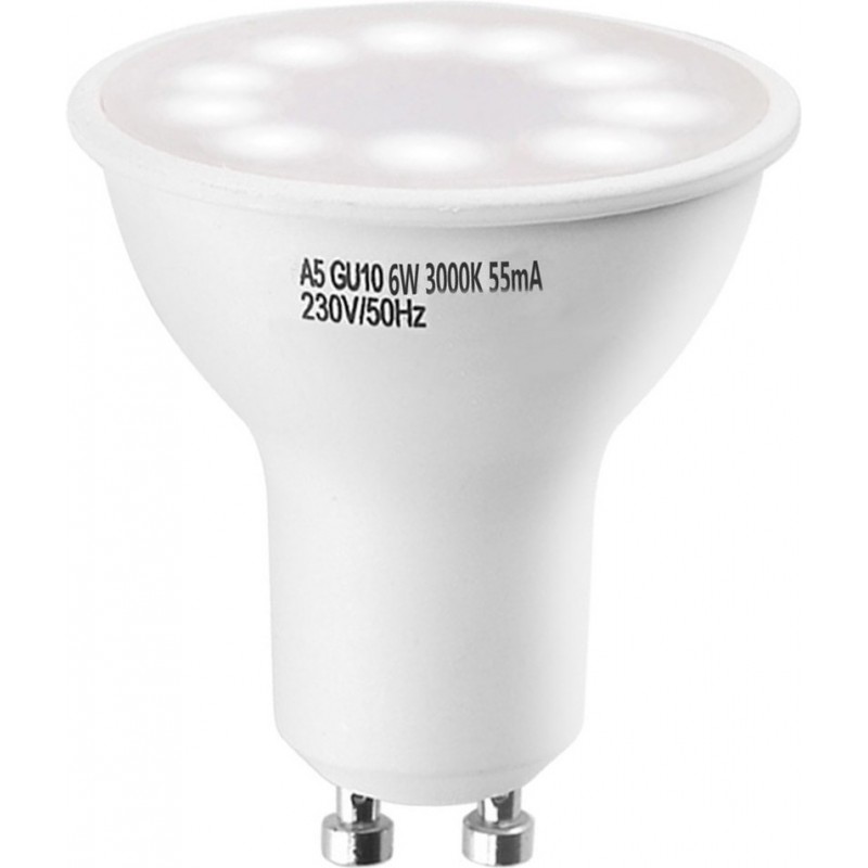 7,95 € 送料無料 | 5個入りボックス LED電球 6W GU10 LED 3000K 暖かい光. Ø 5 cm. 白い カラー