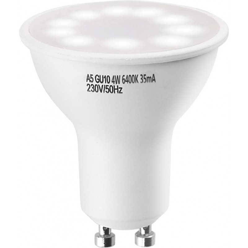 7,95 € Kostenloser Versand | 5 Einheiten Box LED-Glühbirne 4W GU10 LED Ø 5 cm. Weiß Farbe