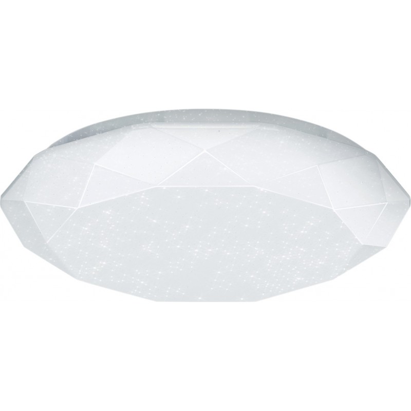 23,95 € Free Shipping | Indoor ceiling light 24W 6500K Cold light. Round Shape Ø 40 cm. Surface LED lamp. metal frame diamond star design Metal casting and Polycarbonate. White Color