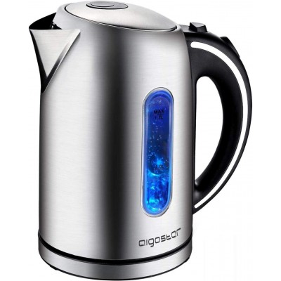 26,95 € Free Shipping | Kitchen appliance Aigostar 2200W 24×22 cm. Electric kettle Stainless steel. Silver Color