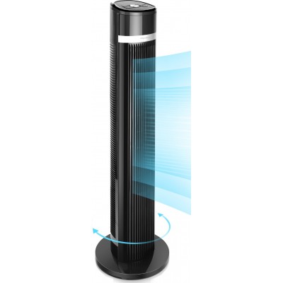 Ventilatore in piedi Aigostar 35W 103×30 cm. Ventilatore della torre ABS. Colore nero
