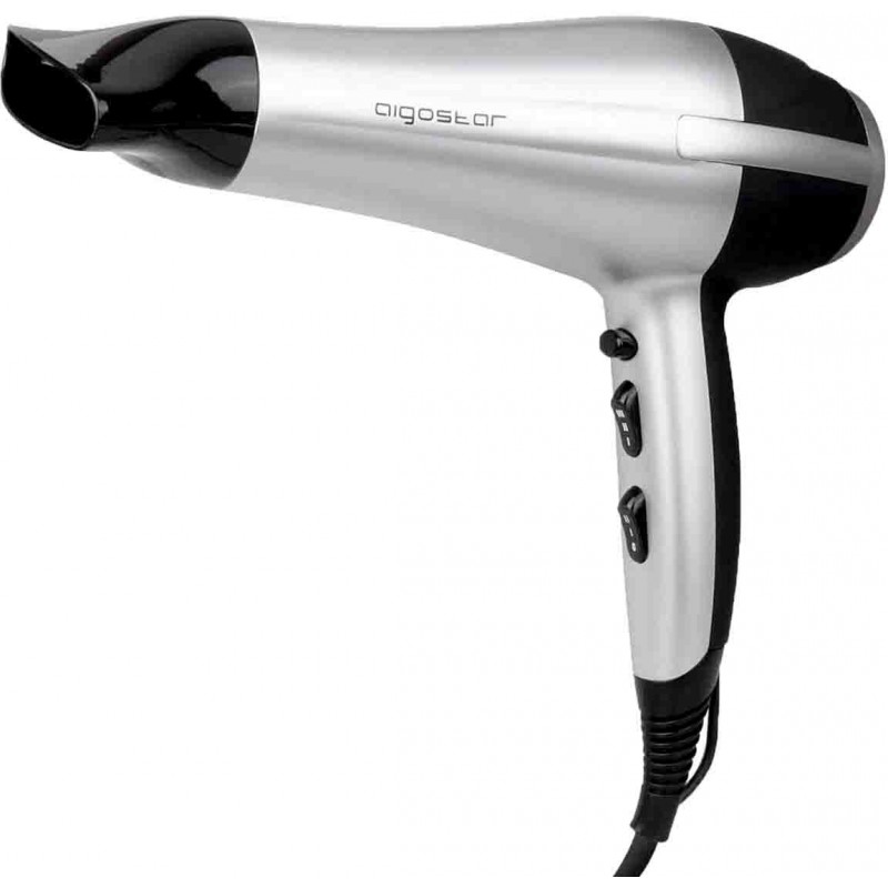 13,95 € Free Shipping | Personal care Aigostar 2200W 28×24 cm. Hair dryer Abs and polycarbonate. Silver Color