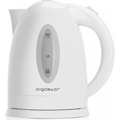 17,95 € Free Shipping | Kitchen appliance Aigostar 2200W 23×22 cm. Electric kettle PMMA. White Color