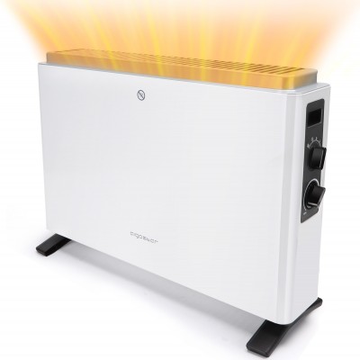 Chauffage Aigostar 2000W 53×38 cm. Radiateur à convection Acier. Couleur blanc