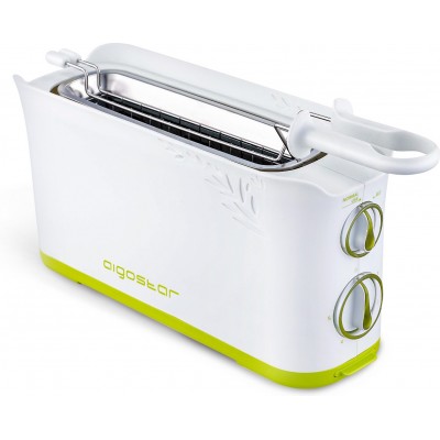Electrodoméstico de cocina Aigostar 750W 48×25 cm. Tostadora PMMA. Color blanco