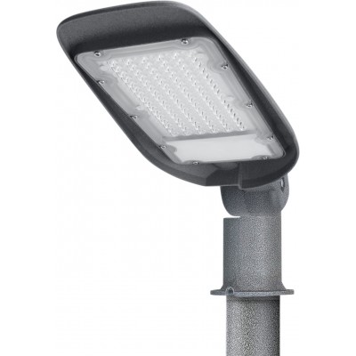 52,95 € Free Shipping | Streetlight Aigostar 100W 6500K Cold light. 56×19 cm. Ultra-flat LED street light Aluminum. Gray Color