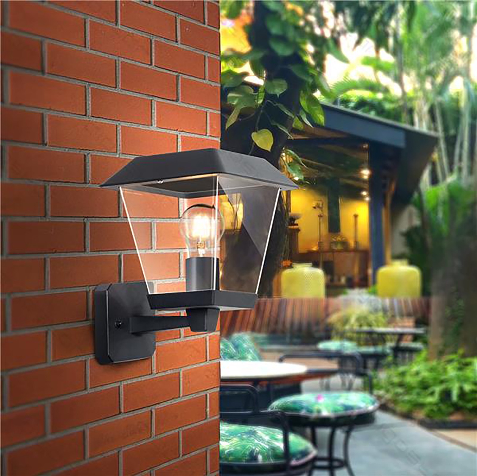 21,95 € Free Shipping | Outdoor wall light Aigostar 60W 24×22 cm. Wall lamp Aluminum and plastic. Black Color