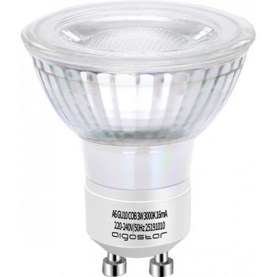 8,95 € Free Shipping | 5 units box LED light bulb Aigostar 3W GU10 LED 3000K Warm light. Ø 5 cm. Crystal