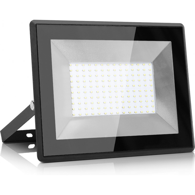 22,95 € 免费送货 | 洪水和聚光灯 Aigostar 100W 33×27 cm. 超薄 LED 射灯 铝 和 玻璃. 黑色的 颜色