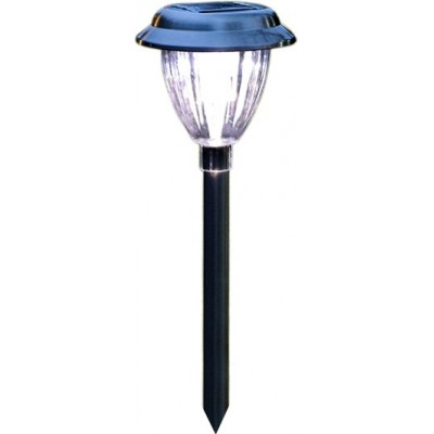 Baliza luminosa Aigostar 0.8W 6500K Luz fría. 40×13 cm. LED Solar. Resistente al agua. Encendido y apagado automático Acero inoxidable y policarbonato. Color plata