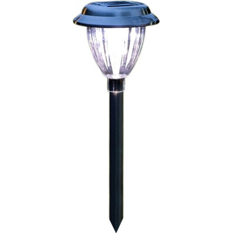 Baliza luminosa Aigostar 0.8W 6500K Luz fría. 40×13 cm. LED Solar. Resistente al agua. Encendido y apagado automático Acero inoxidable y policarbonato. Color plata