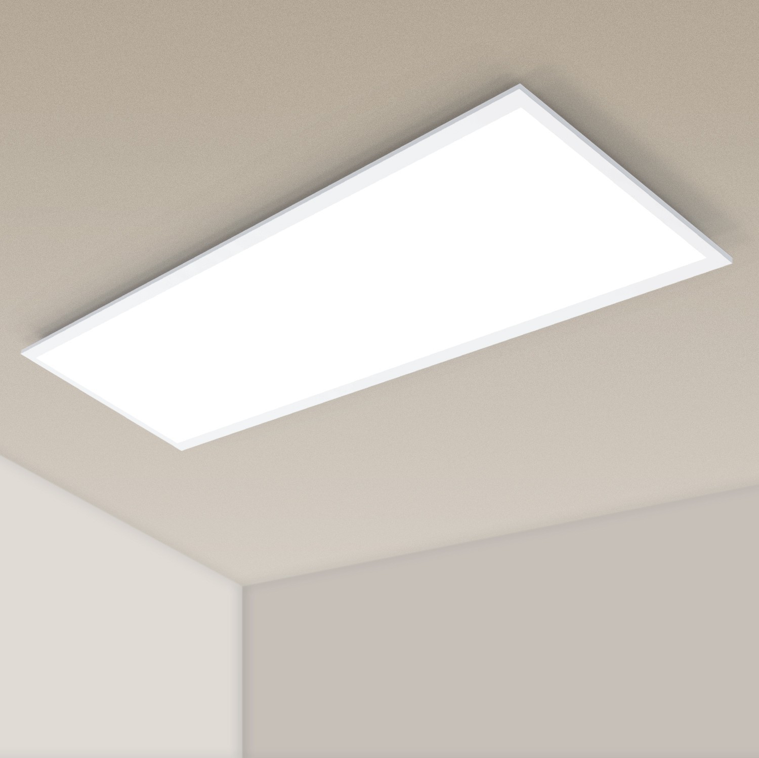 Panel LED Aigostar 40W 4000K Luz neutra. 120×30 cm. Panel ultrafino. Super Slim Aluminio y pmma. Color blanco