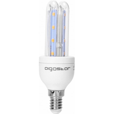 8,95 € Free Shipping | 5 units box LED light bulb Aigostar 4W E14 LED 3000K Warm light. 12 cm
